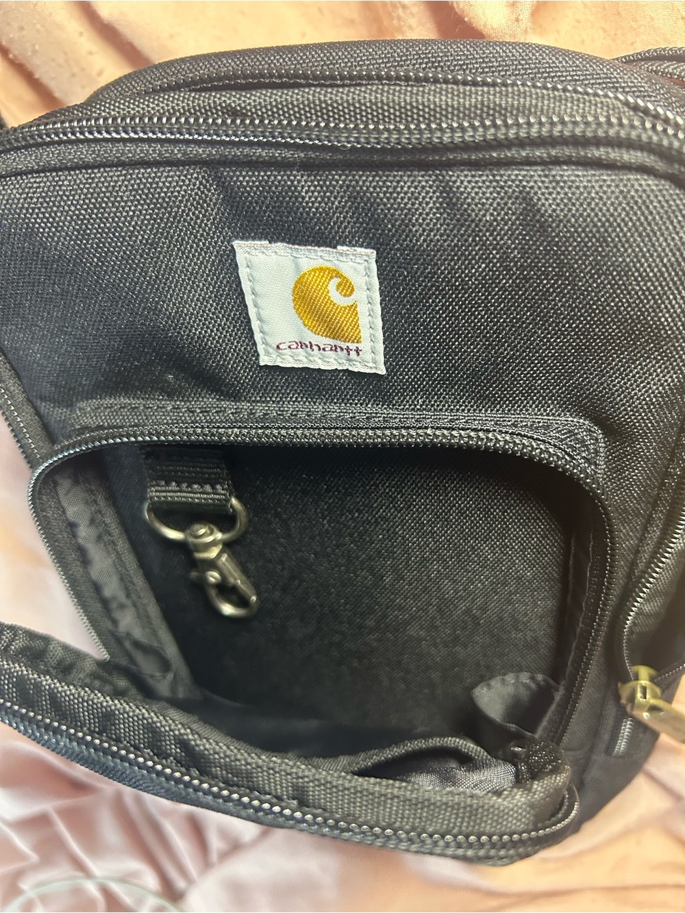 Carhartt Black Crossbody Zip Bag - CompactShoulder Bag - Picture 7 of 9